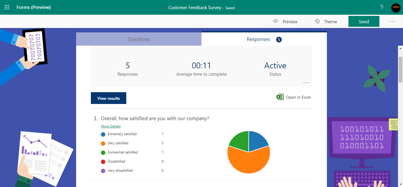 Microsoft Forms - customer feedback survey