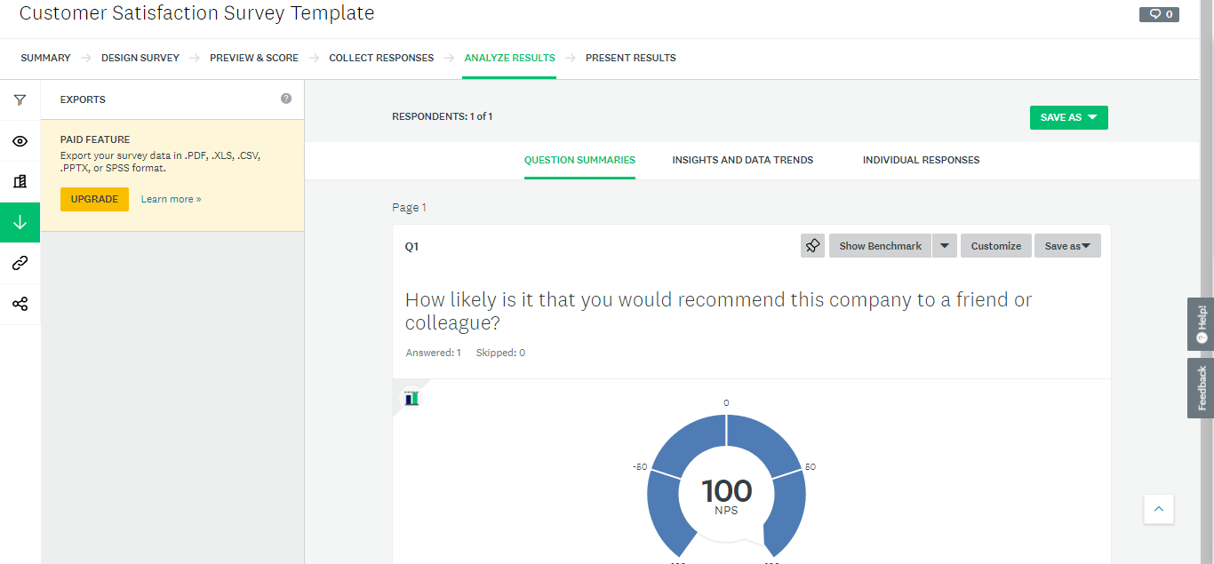SurveyMonkey customer satisfaction survey template