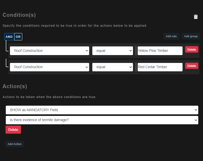 Conditional logic in offline forms